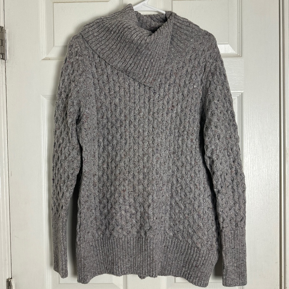 Retrology Brown Cozy Chunky Knit Cowl Neck Long Sleeve Sweater Women Size 1X